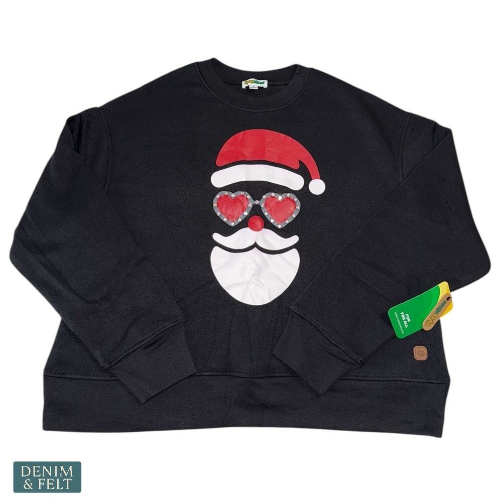NEW Tipsy Elves Shimmering Santa Rhinestone Embellished Christmas Party Sweater - Picture 5 of 8